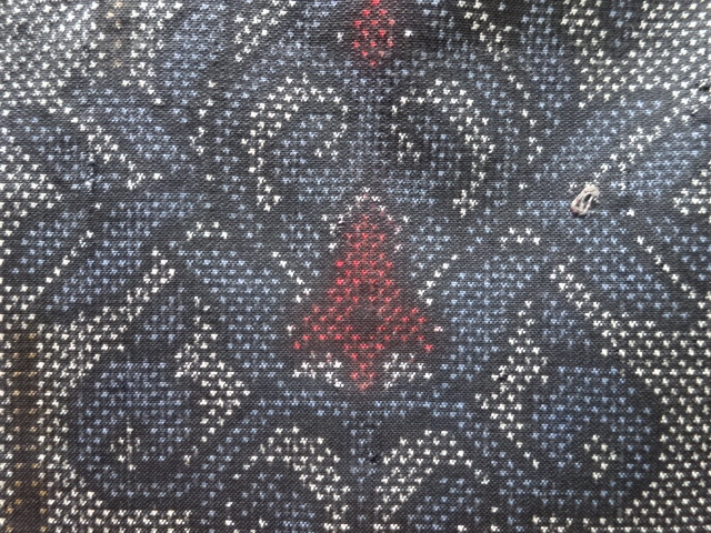 JAPANESE KIMONO / ANTIQUE KIMONO / SILK / DORO OSHIMA TSUMUGI / WOVEN FLORAL SARASA / 5MARUKI